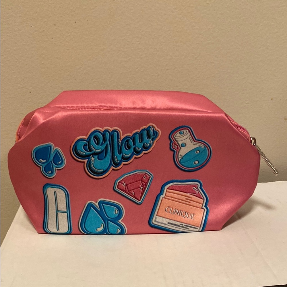 Clinique Pink ”Glow” Cosmetic Bag